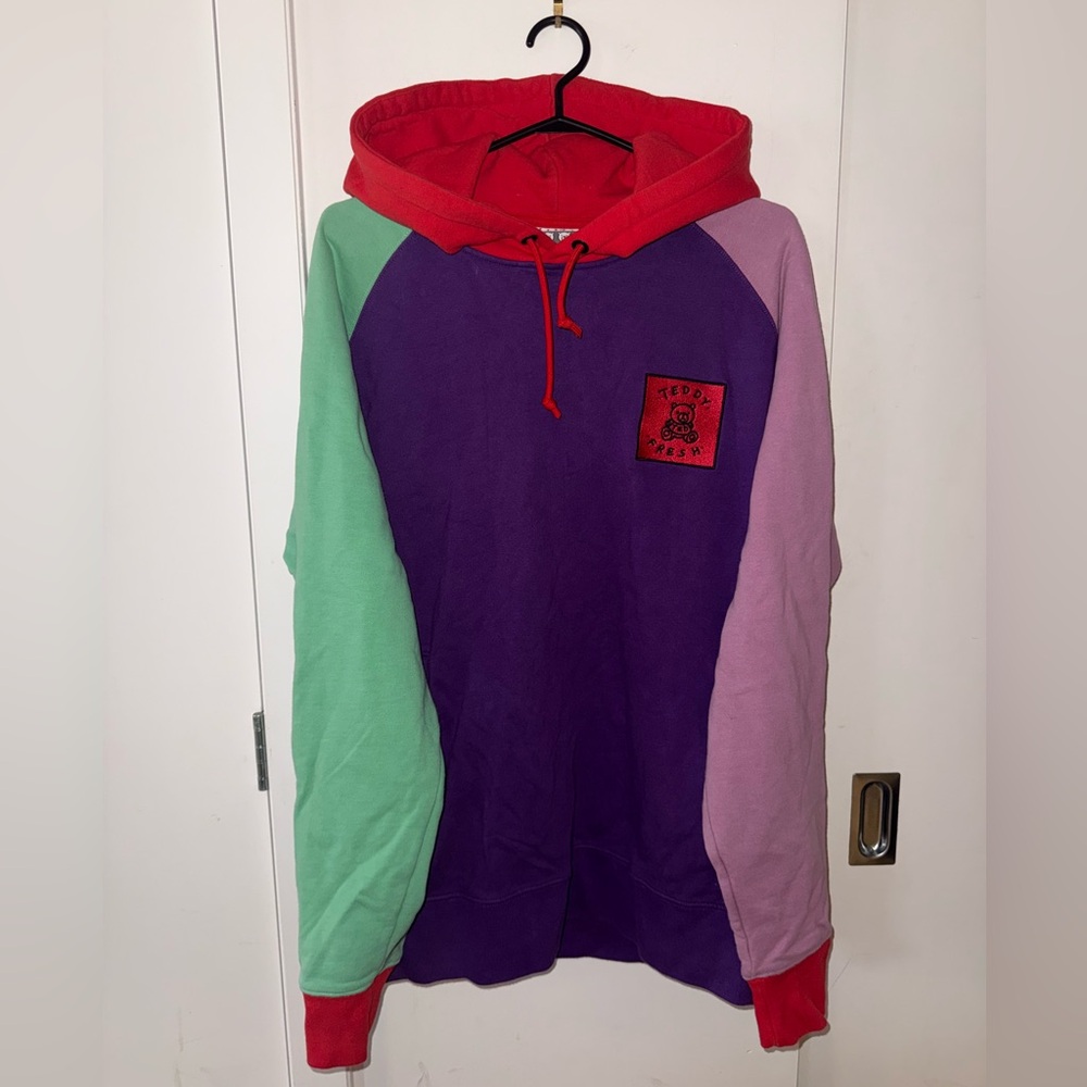 Teddy Fresh Purple and Red Patch Hoodie